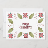 水の色クリスマスファミリーフォトホリデーカード シーズンカード (裏面)