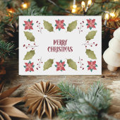 水の色クリスマスファミリーフォトホリデーカード シーズンカード