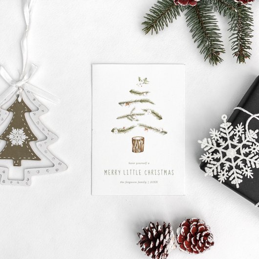 水の色クリスマスフローティングツリーホリデー シーズンポストカード