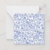 水の色クリスマスブルーチャイノアイセリーボウトナカイ ノートカード (裏面)