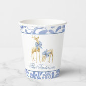 水の色クリスマスブルーチャイノアイセリーボウトナカイ 紙コップ (正面)