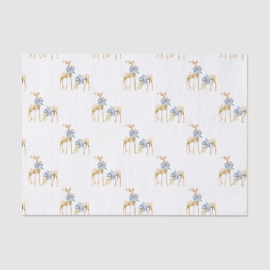 水の色クリスマスブルーボウチャイノワジェリートナカイ 薄葉紙 (正面)