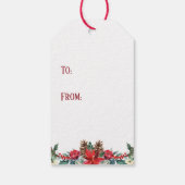 水の色クリスマスプレゼントラベル |エバーグリーンリース ギフトタグ (裏面)