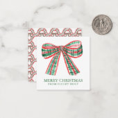 水の色クリスマスプレッドボウエンクロージャ ノートカード (正面/裏面インサイチュ)