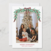 水の色クリスマスプレッドボウガーランド写真 シーズンカード (正面)