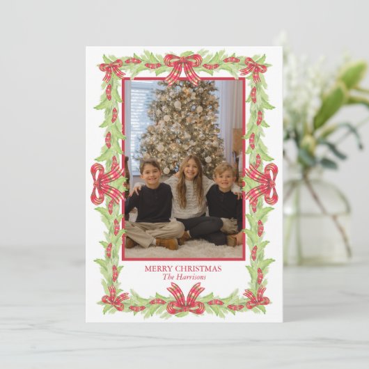 水の色クリスマスプレッドボウガーランド シーズンカード (スタンド正面)