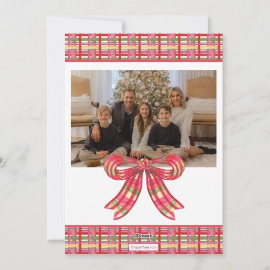 水の色クリスマスプレッドボウガーランド シーズンカード (裏面)