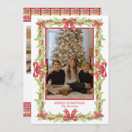 水の色クリスマスプレッドボウガーランド シーズンカード