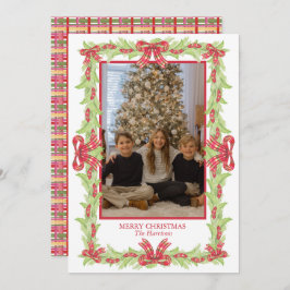 水の色クリスマスプレッドボウガーランド シーズンカード