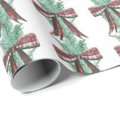 水の色クリスマスプレッドボウガーランド ラッピングペーパー (ロールコーナー)