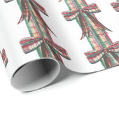 水の色クリスマスプレッドボウガーランド ラッピングペーパー (ロールコーナー)