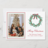 水の色クリスマスプレッドボウリース写真 シーズンカード (正面)