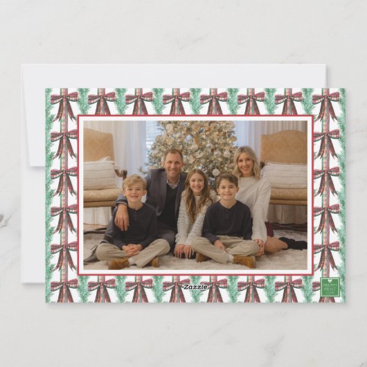 水の色クリスマスプレッドボウリース写真 シーズンカード (裏面)