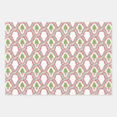 水の色クリスマスプレッドボウ&トピアリー ラッピングペーパーシート (正面2)