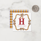 水の色クリスマスプレッドボーガーランドエンクロージャ ノートカード (正面/裏面インサイチュ)