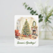 水の色クリスマスホリデーカード シーズンカード (スタンド正面)