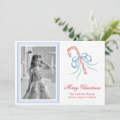 水の色クリスマスボウキャンディーケーン写真 シーズンカード (スタンド正面)