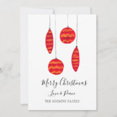 水の色クリスマスボーメリーブルと明るい シーズンカード (正面)