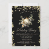 水の色クリスマスボールの枝スターズホリデー 招待状 (正面)