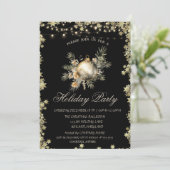 水の色クリスマスボールの枝スターズホリデー 招待状 (スタンド正面)