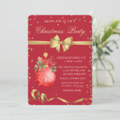 水の色クリスマスボールクリスマスパーティー 招待状 (スタンド正面)