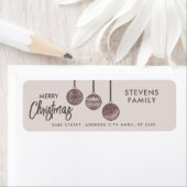 水の色クリスマスボールメリークリスマス ラベル (インサイチュ)