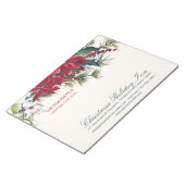 水の色クリスマスポインセチア&ホリー，松 ノートパッド (アングル)