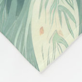 水の色クリスマスモチーフホリデーウィムシーグリーン フリースブランケット (角)