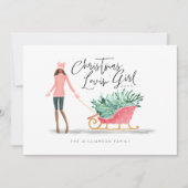 水の色クリスマスロヴィンガールプルスリー シーズンカード (正面)