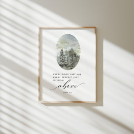 水の色クリスマス上からのすべてのギフト ポスター