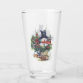 水の色クリスマス冬雪だるまツリーの枝Ne タンブラーグラス (裏面)