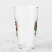 水の色クリスマス冬雪だるまツリーの枝Ne タンブラーグラス (左)