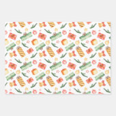 水の色クリスマス暖炉もみのプレゼント格言 ラッピングペーパーシート (正面2)