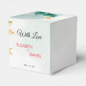 水の色クリスマス結婚のホリーの好意ボックス フェイバーボックス (裏面サイド)