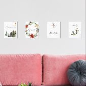 水の色クリスマス要素ポスター (リビング)