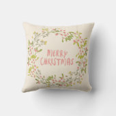 水の色クリスマスwheratメリークリスマス文字 クッション (裏面)