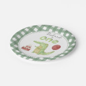 水の色クロコダイル1日の誕生日 ペーパープレート (アングル)