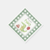 水の色クロコダイル2番目の誕生日 スタンダードカクテルナプキン (角)