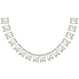 水の色クロコダイル2番目の誕生日 バンティングフラッグ