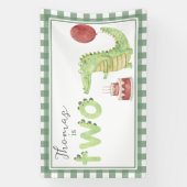 水の色クロコダイル2nd誕生日へようこそ 横断幕 (縦)