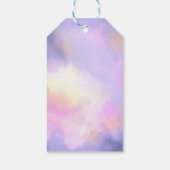 水の色クールデザイン – シュール雲誕生日 ギフトタグ (裏面)