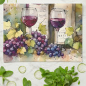 水の色グッドフレンズ一緒にワイン キッチンタオル (折り畳み)