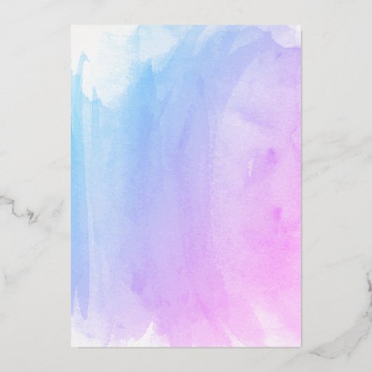 水の色グラデーションの金ゴールド喜びクリスマスフォト 箔シーズンカード (裏面)