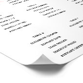 水の色グラデーション。の結婚座席表 ポスター (角)