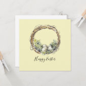 水の色グラフ素朴ィン&エッグネストイースター カード (正面/裏面インサイチュ)