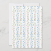 水の色グランドミレニアルベビーシャワー招待状 招待状 (裏面)