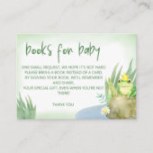 水の色グリーンカエルの本ベビーチケット エンクロージャーカード (正面)