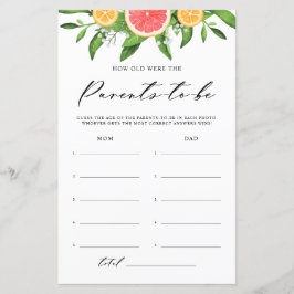 水の色グレープフルーツどのように古い赤ちゃんシャワーゲーム