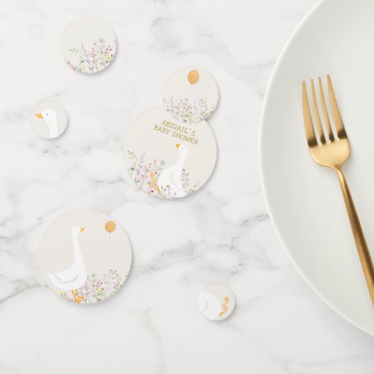 水の色グースワイルドフラワーツインベビーシャワー コンフェッティ (グループ)