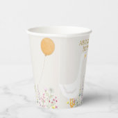 水の色グースワイルドフラワーツインベビーシャワー 紙コップ (右)